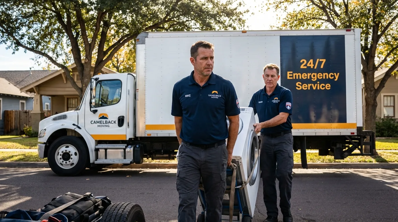 CamelBack Moving crew loading furniture in Greenwood, IN